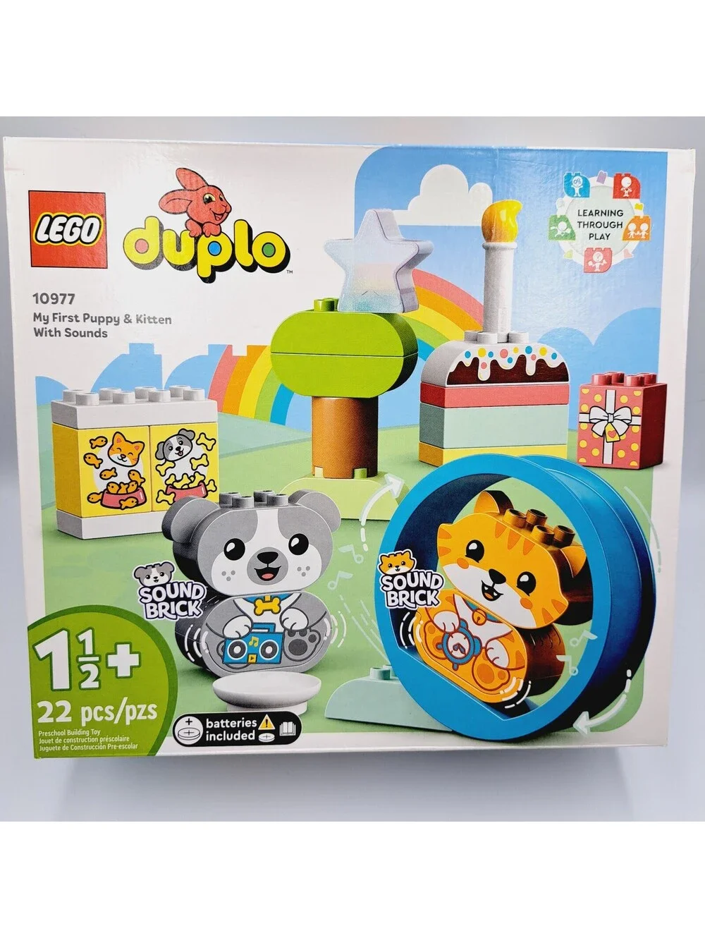 Duplo 10977 My First Puppy & Kitten With Sounds Retired Set LEGO 22 pcs